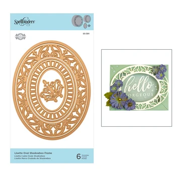 

2020 Circle Oval Shadow Box Lace Border Hot Metal Cutting Dies Foil For DIY Scrapbooking Craft Card Making Dies Cut No Stamps