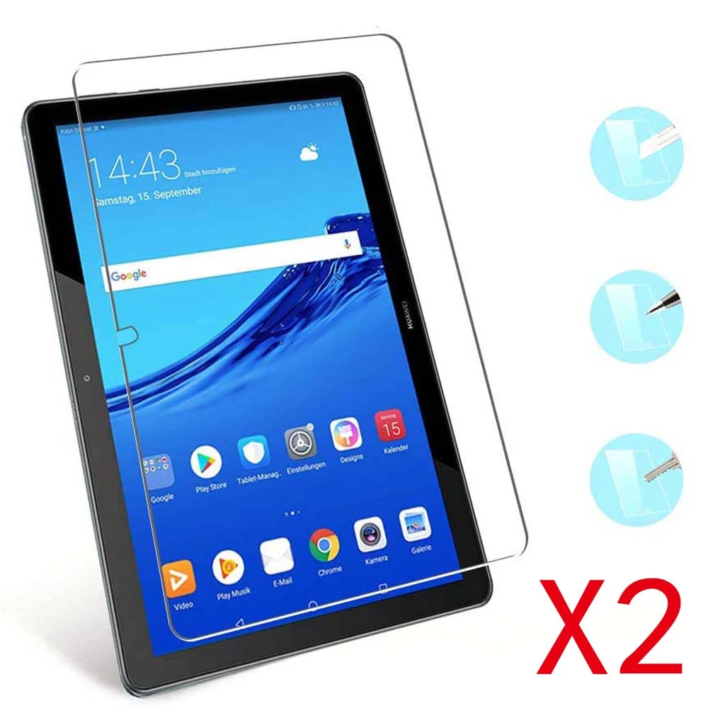 2Pcs Tablet Tempered Glass Screen Protector Cover for Huawei MediaPad T5 10 10.1 Inch Eye Protection Tempered Film touch pen for pc