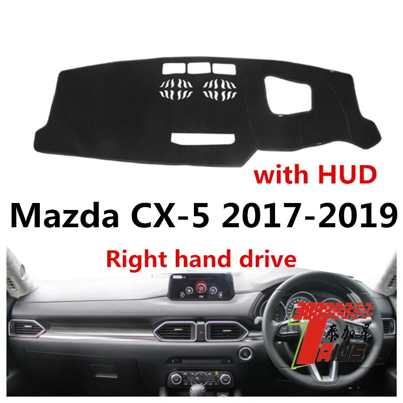 Taijs правый руль автомобиля приборной панели крышка для Mazda CX-5- с HUD анти освещение полиэфирное волокно Горячая для Mazda