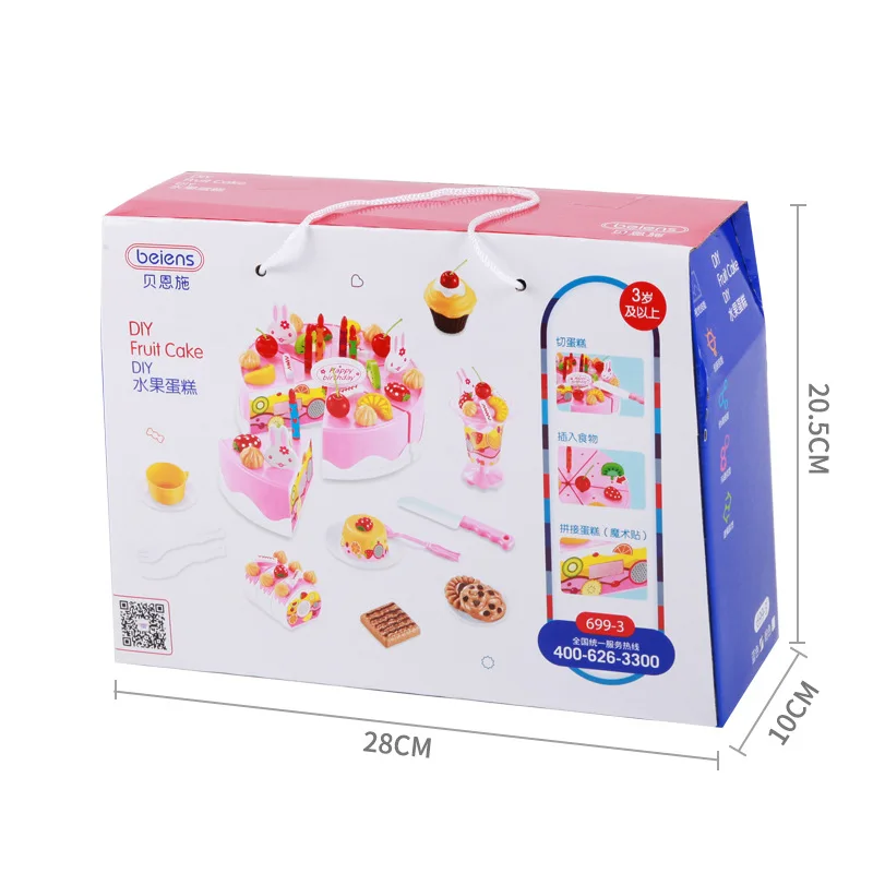 Bay Cake детский игровой домик большой размер Enshi слайсер на день рождения Enshi кухонная игрушка для девочек и мальчиков 3-6 лет