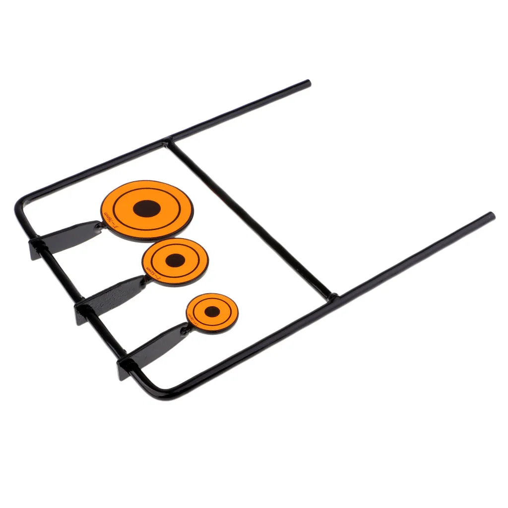 Reset Shooting Target Heavy Duty Steel Stand Training Practice Iron Plates