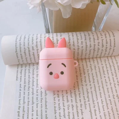 V-67 Смайлик авокадо брелок силиконовый чехол для Apple Airpods 1 2 аксессуары чехол Защитный чехол Сумка Коробка Чехол для наушников брелок - Цвет: V-67