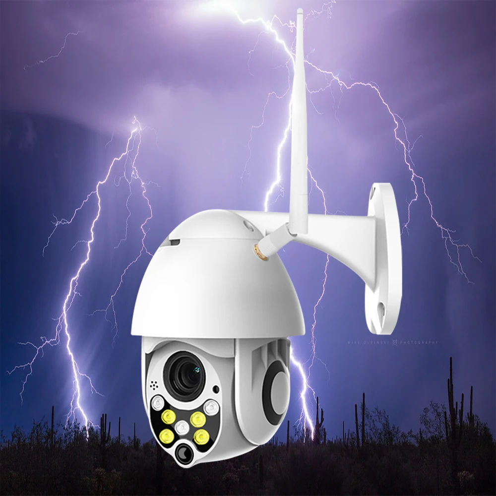 1080P Wifi Camera Outdoor Speed Dome Ycc365Plus Impermeabile Full Color Night Vision Support Onvif Smart Home Appliance Monitor