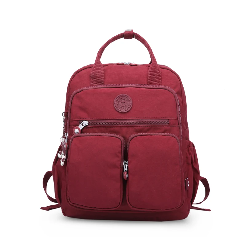 TEGAOTE, школьный рюкзак для девочек-подростков, Mochila Feminina Escolar, женские рюкзаки, сумка, нейлон, Повседневный, для путешествий, для ноутбука, женский рюкзак - Цвет: bordeaux
