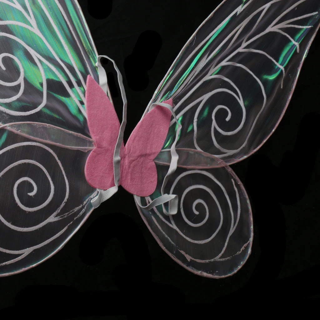 Adult / Kids Shiny Color Changing Butterfly Angel Fairy Wing Party Fancy Dress