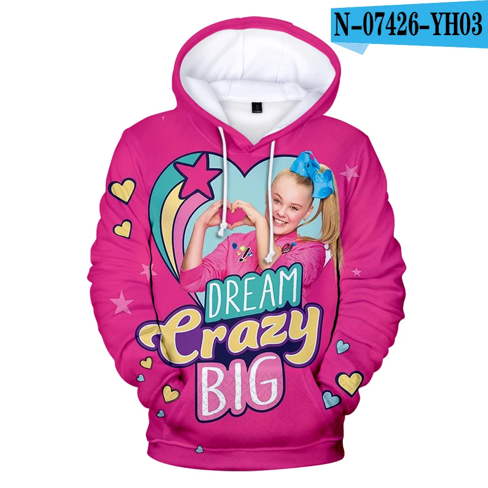 JOJO SIWA толстовки с 3D принтом для женщин/мужчин с длинным рукавом толстовки с капюшоном Лидер продаж Популярные уличные толстовки на заказ - Цвет: 5