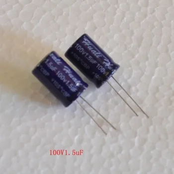 

1pcs 1.5UF/100V frequency division dedicated non-polar capacitor electrolytic capacitor vertical capacitor tweeter capacitor