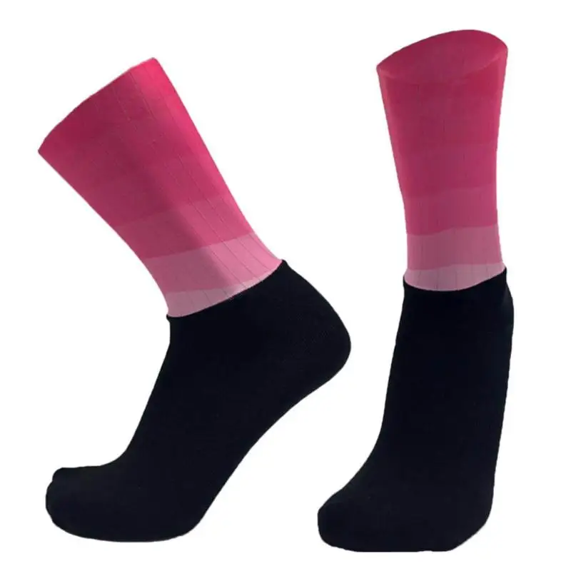 Градиентные цветные дышащие спортивные носки для женщин и мужчин противоскользящие велосипедные носки