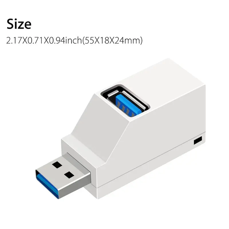 3 Порты и разъёмы USB концентратор Мини Портативный USB 2,0/3,0 высокого Скорость концентратор разделитель поля для портативных ПК U дисковая карта считывания кода для iPhone 7 8 X телефон концентратор