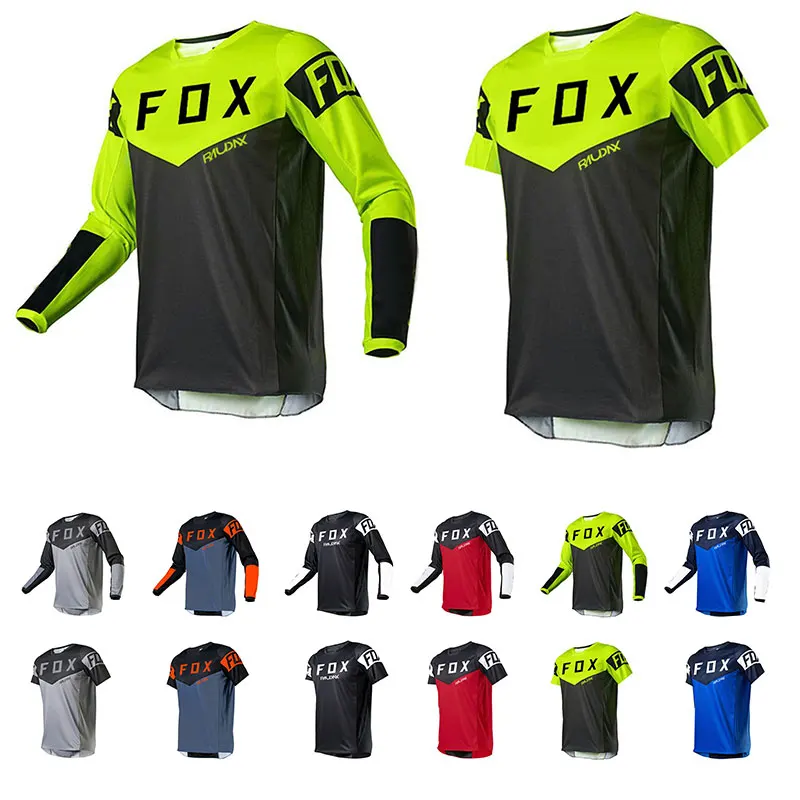 Мужские горнолыжные Джерси 2021 Raudax Fox с длинным рукавом для езды на мотоцикле