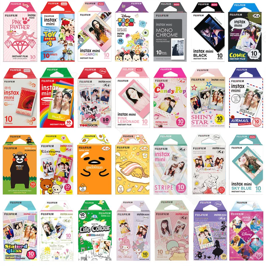 Genuine Fujifilm Instax Mini 8 9 Film Color Photo Paper 10pcs For Fuji 9 8 7s 50 90 25 70 Share SP-2 SP-1 Liplay Instant Camera photo
