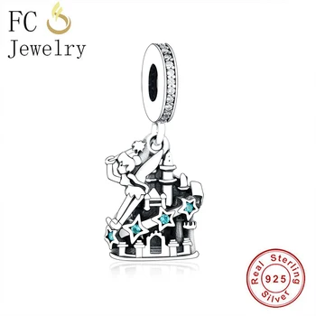 

FC Jewelry Fit Original Brand Charm Bracelet 100% 925 Silver Fairy Magic Castle Dangle Bead For Making Women Berloque 2020 New