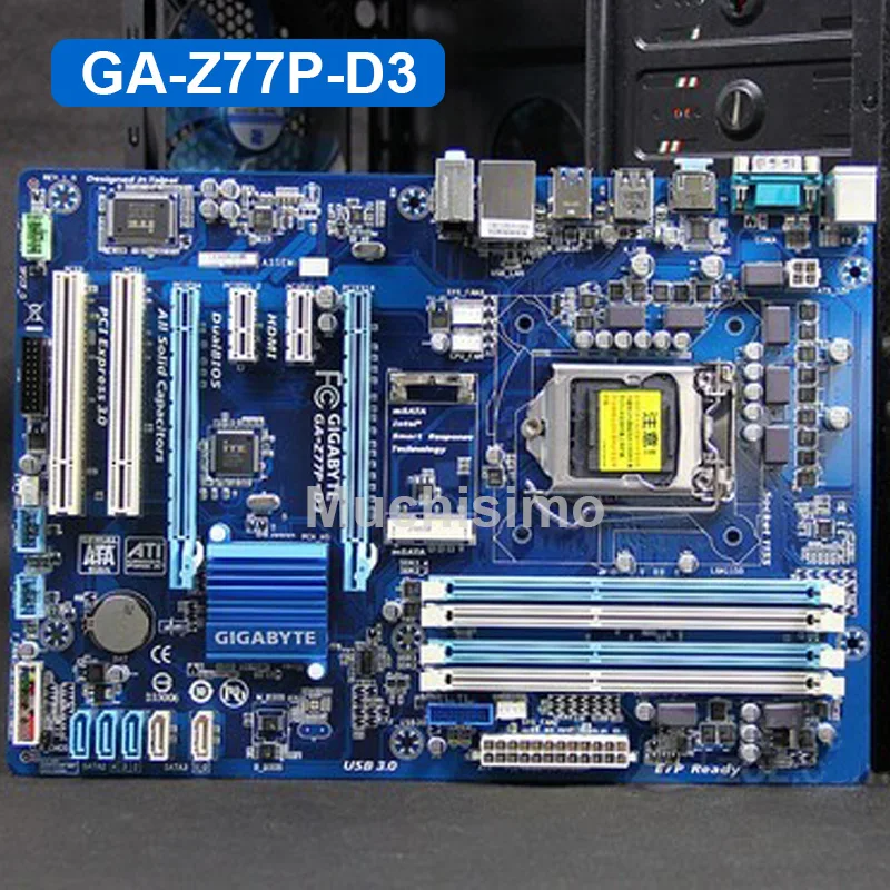 Материнская плата ПК Gigabyte GA-Z77P-D3 LGA 1155 DDR3 Z77P-D3 платы HDMI USB2.0 USB3.0 32GB Z77 настольные материнские платы LGA 1155