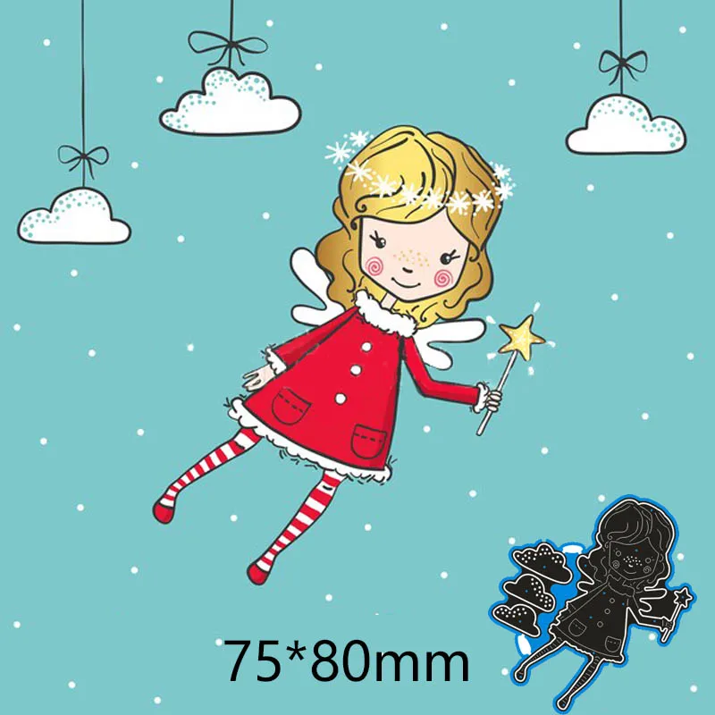 

7.5*8 cm Magic girl new Metal Cutting Dies Scrapbook embossing Paper Craft Album Card Punch Knife