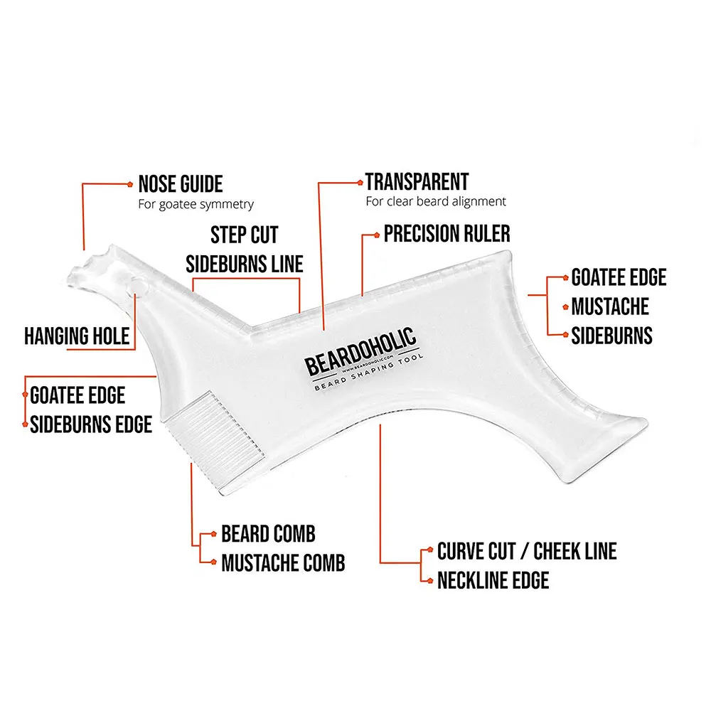 6pcs kit Men Beard Kit Barba Grooming Beard Set Beard Oil Moisturizing Wax Blam Comb Essence 5