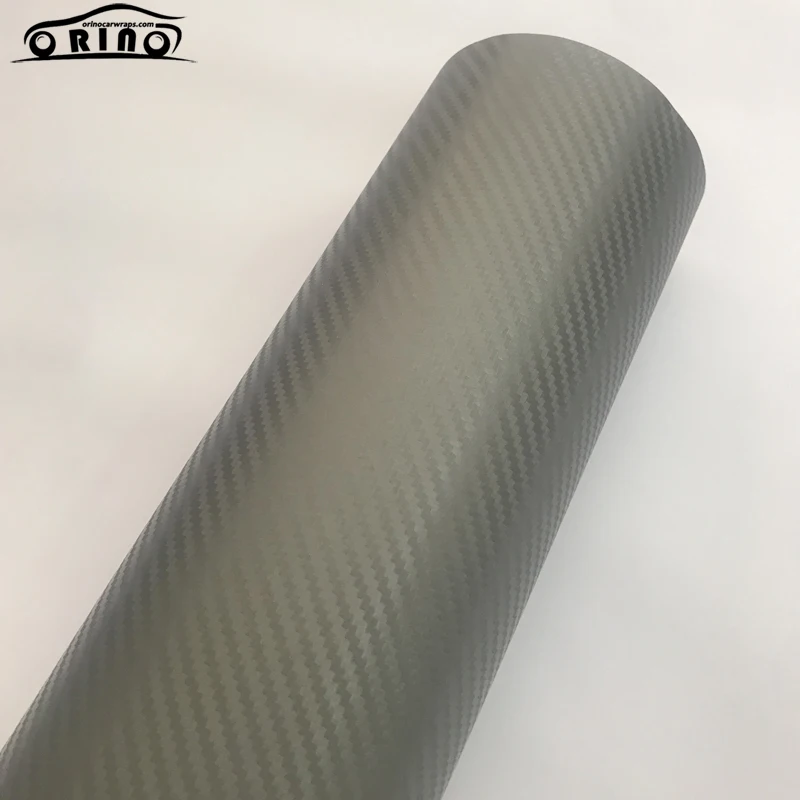 Grey 3D Carbon Fiber Vinyl Wrap Sticker-5
