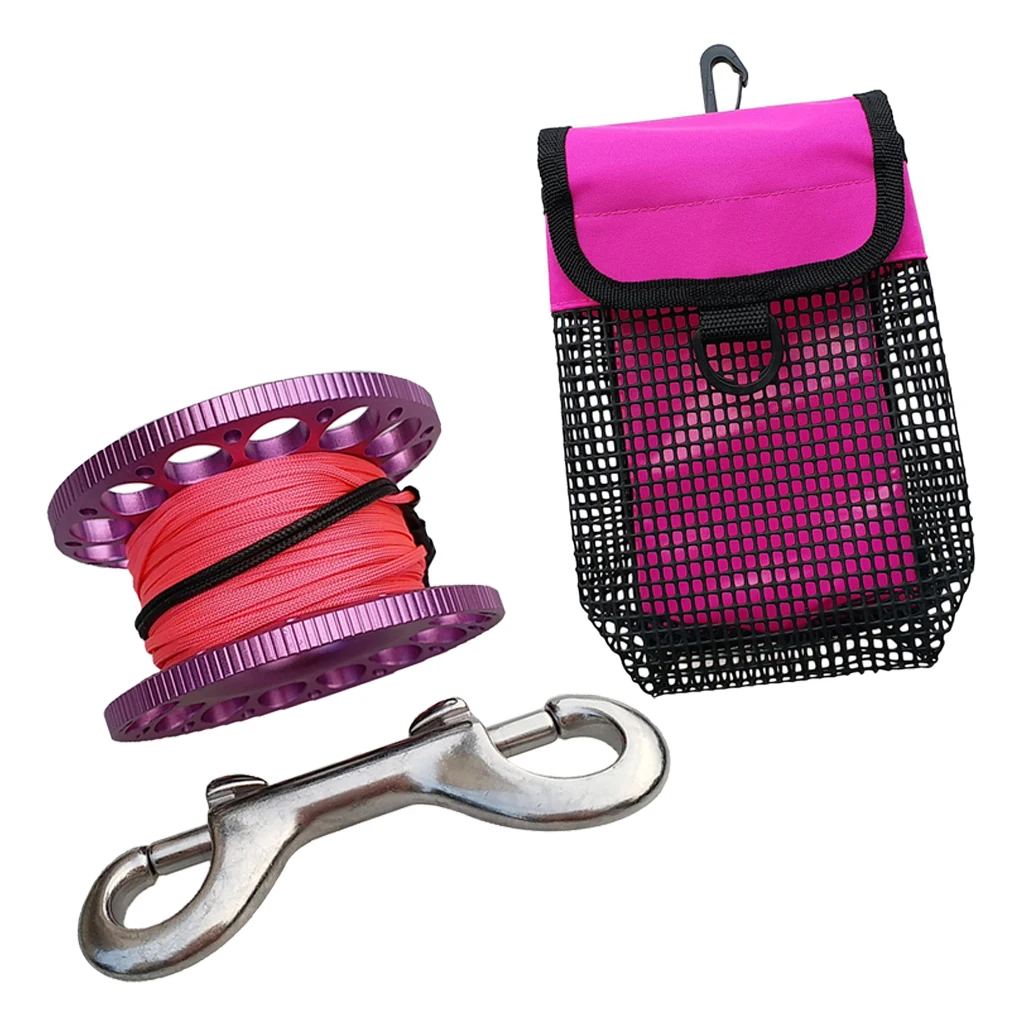 Perfeclan подводное плавание Finger Reel& Mesh gear Сумка Для Сноркелинга/Freediving Mesh Bag Finger Spool