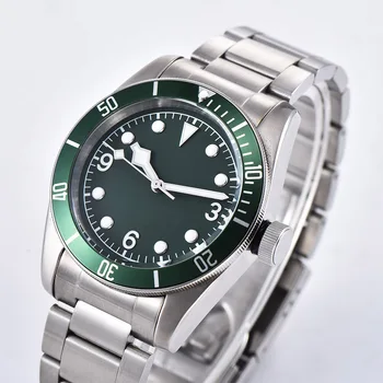 

Automati wristwatch 41mm mineral glass stainless steel case Rotating bezel green sterile dial 211-D15