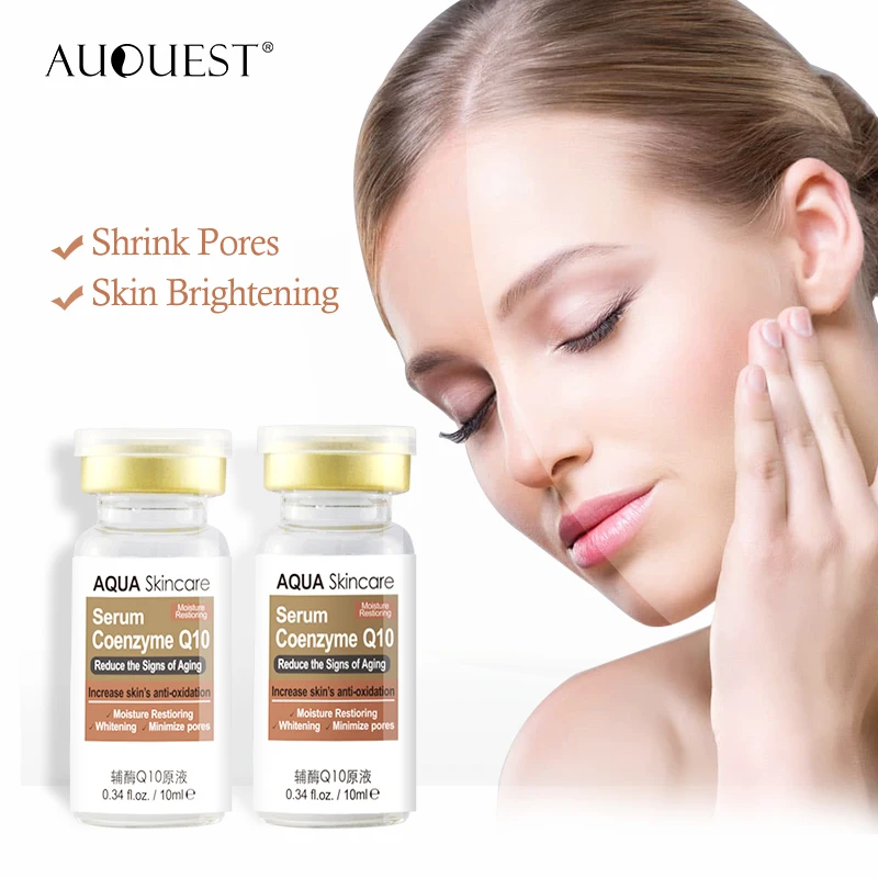 

AuQuest Shrink Pores Essence Coenzyme Q10 Serum Smooth and Soft Skin Repair Damaged Face Serum Whitening Radiant Skin Care 2PCS