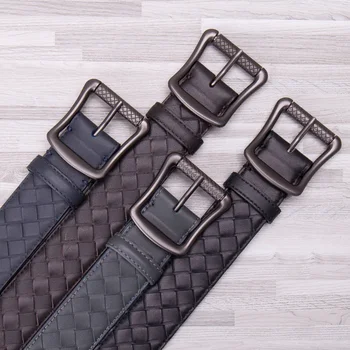 

Cow Genuine Leather Male Belt Luxury Designer Classic Vintage Belts Men High Quality With Pin Buckle Casual Business Belts