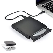 Тонкий внешний оптический привод USB 2,0 DVD комбинированный DVD rom плеер CD-RW горелки Писатель подключи и играй для Macbook ноутбука настольного ПК