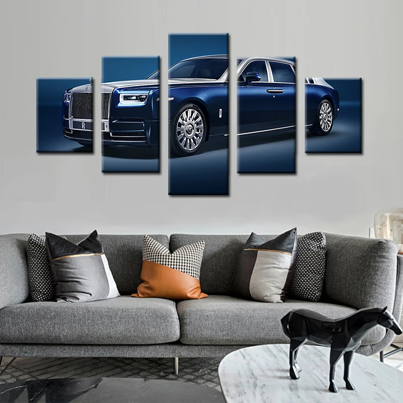 5 панелей Rolls Royce автомобильный холст постер Шелковый художественный принт