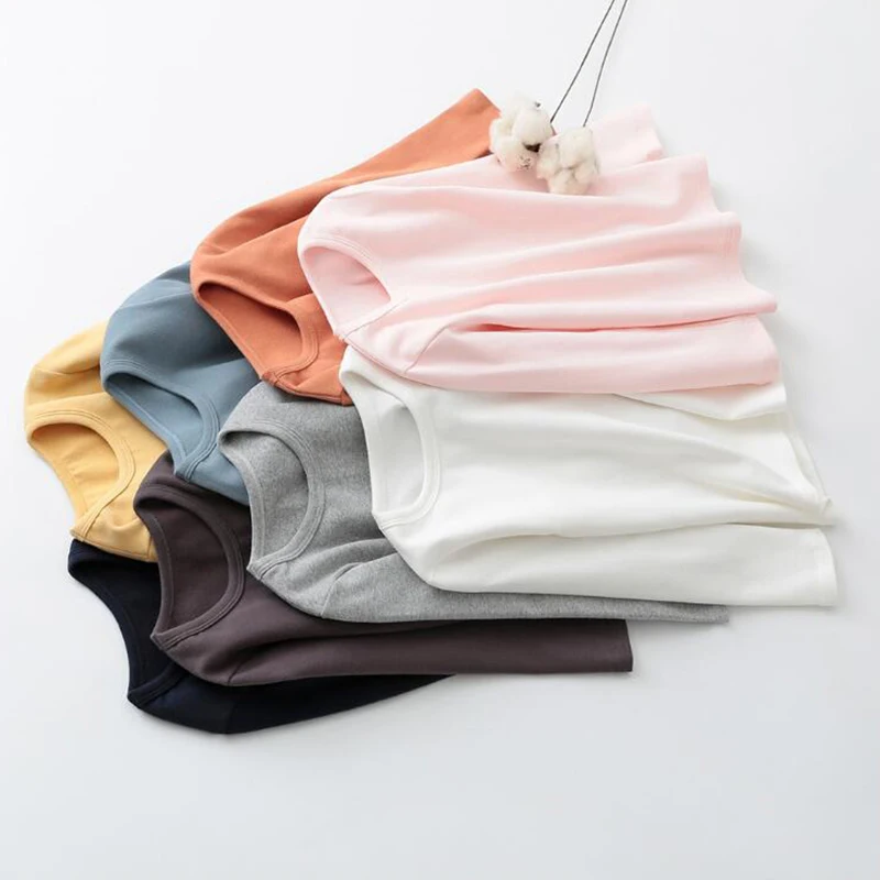 Camiseta para Meninas do Menino Topos com Mangas Camisas para Meninos Biniduckling Algodão Crianças Compridas Pulôver Blusa Roupas 2-8 t 100% 8 algodão crianças topos com mangas compridas pulôver