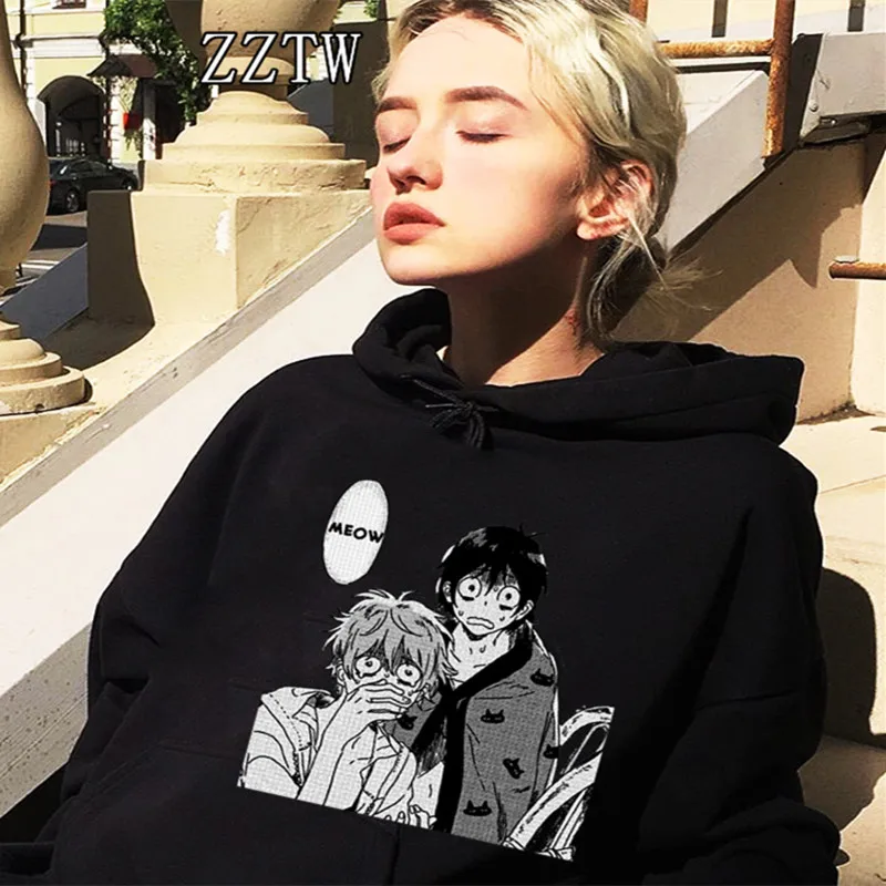 

New Japanese Anime Woman Hooded Casual Fleece Female Hoody Umibe no Etranger Hoodie women sweatshirt Hooded Long Sleeve Tops