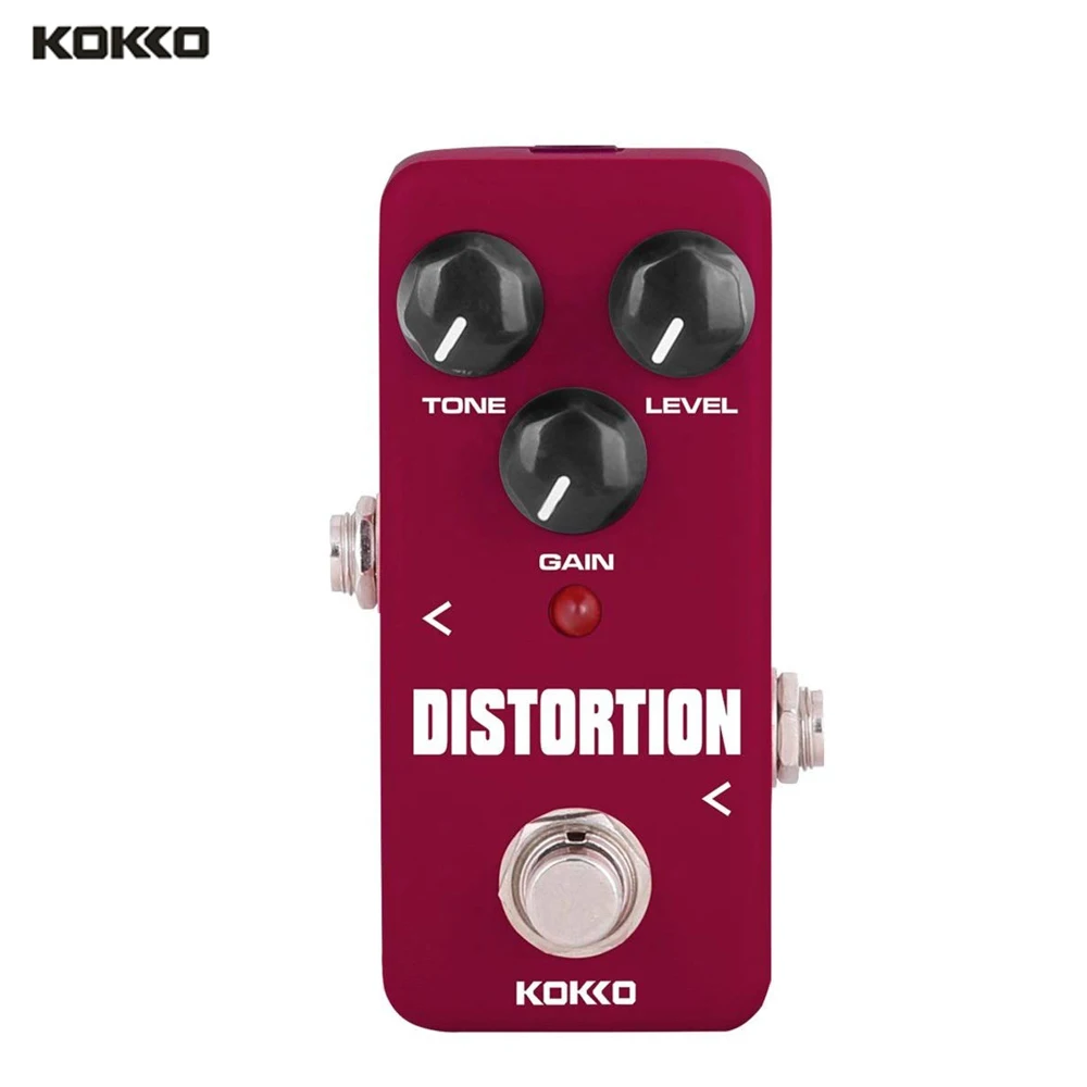 Distortion KOKKO гитарный Педальный компрессор овердрайв усилитель Педаль Эффекта Искажения тюнер адаптер питания кабель хор петлер реверберации педаль - Цвет: Distortion
