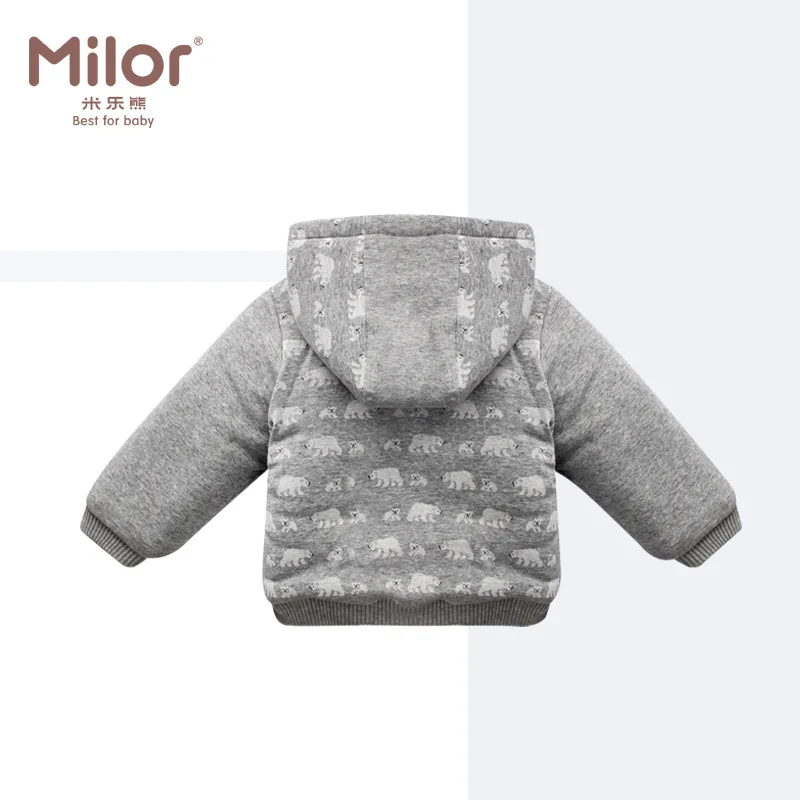 

[Plus Cotton] Platinum Reese Men And Women Baby Coat with Hat 0-3-Year-Old Clothes for Babies Winter M7s2177d