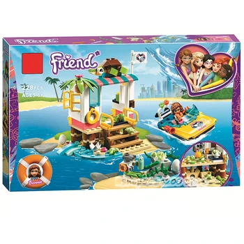 

2020 New Girl Friend Series Compatible with 41376 Turtle Rescue Team Building Block Toy Compatible with Lepinblock Girl Gift