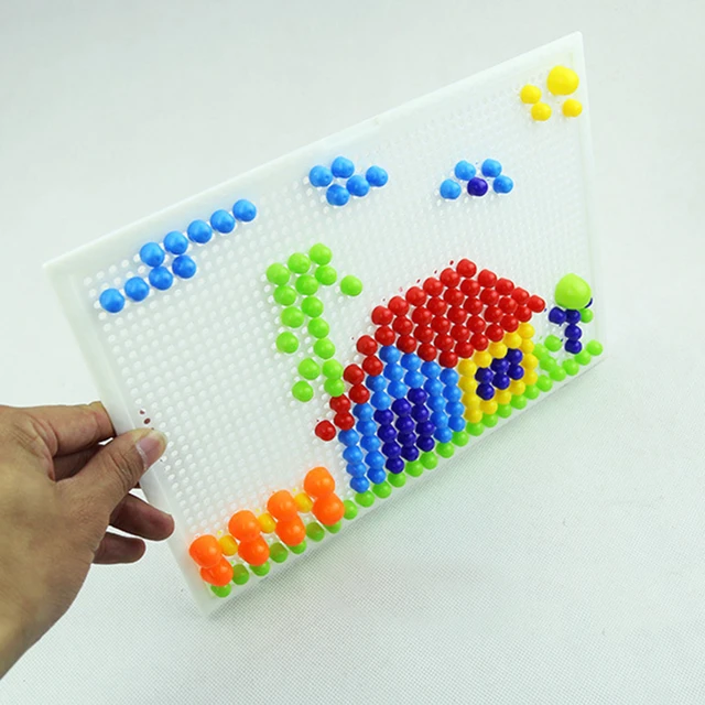 296pcs Colorful Kids Diy Assembly Mosaic Picture Puzzle Toy