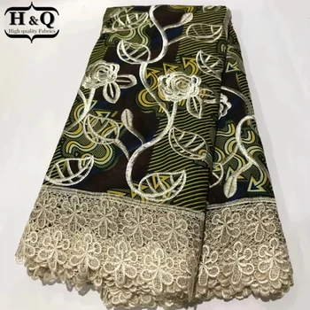 

NEW Embroidery Ankara Prints Fabric 6 Yards/pcs African Wax Lace Fabric High Quality Guipure Wax Lace For Sewing Clothe TS309150