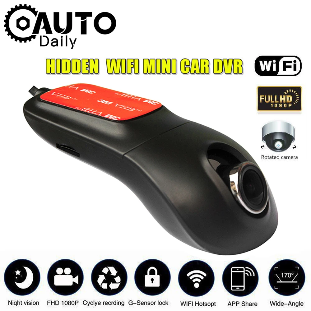 Мини Видеорегистраторы для автомобилей Dash Cam Wi Fi 1080P Full HD видео Регистраторы регистратор движения детектор