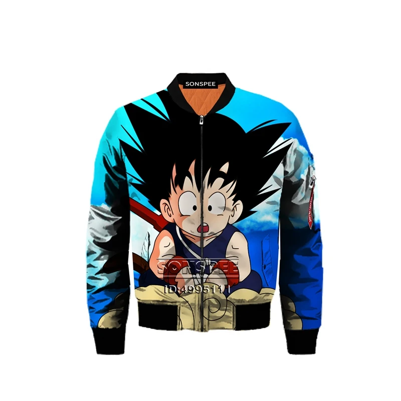 SONSPEE Dragon Ball Goku Kids Vegeta 3D принт Мужская Зимняя Толстая куртка-бомбер летная куртка пальто с длинными рукавами уличная одежда - Цвет: 8