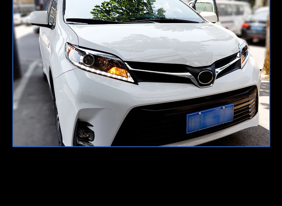 Фары для Toyota Sienna 2011- DRL дневные ходовые огни головная лампа светодиодный Биксеноновая лампа Противотуманные фары тюнинг автомобильные аксессуары