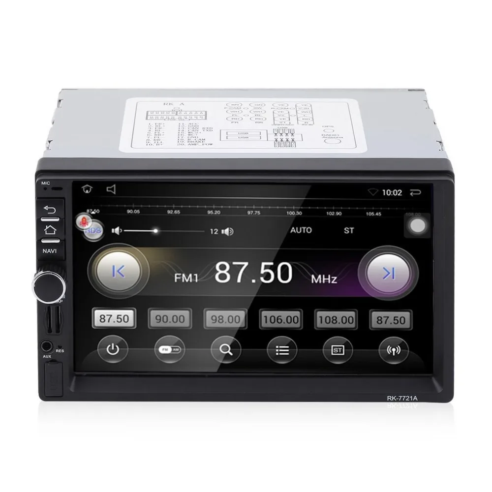 RK-7721A, профессиональный 7-дюймовый HD 1024*600 емкостный экран, 7 цветов, светильник, автомобильный DVD MP3 плеер, Европейская Карта