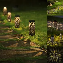 Полое освещение для лужайки на солнечной батарее Открытый водонепроницаемый светодиодный пакет(2 шт.) IP44 вставка лампа 0,06 Вт для двора 1,2 в путь