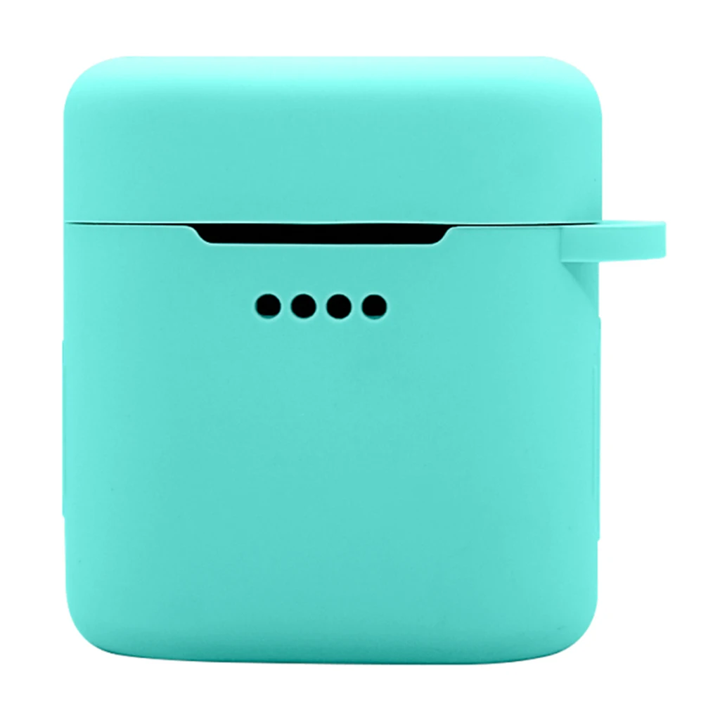 green Силиконовый чехол для наушников для huawei Honor FlyPods Fly Pods Pro защитный чехол s для Freebuds 2 Pro металлический карабин с крюком - Цвет: green