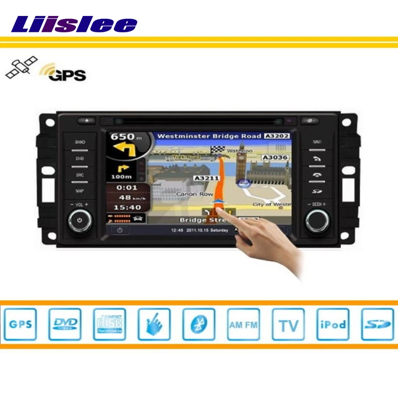 Автомобильный радиоприемник DVD-плеер GPS-навигация карта навигации для Jeep Liberty 2008 ~
