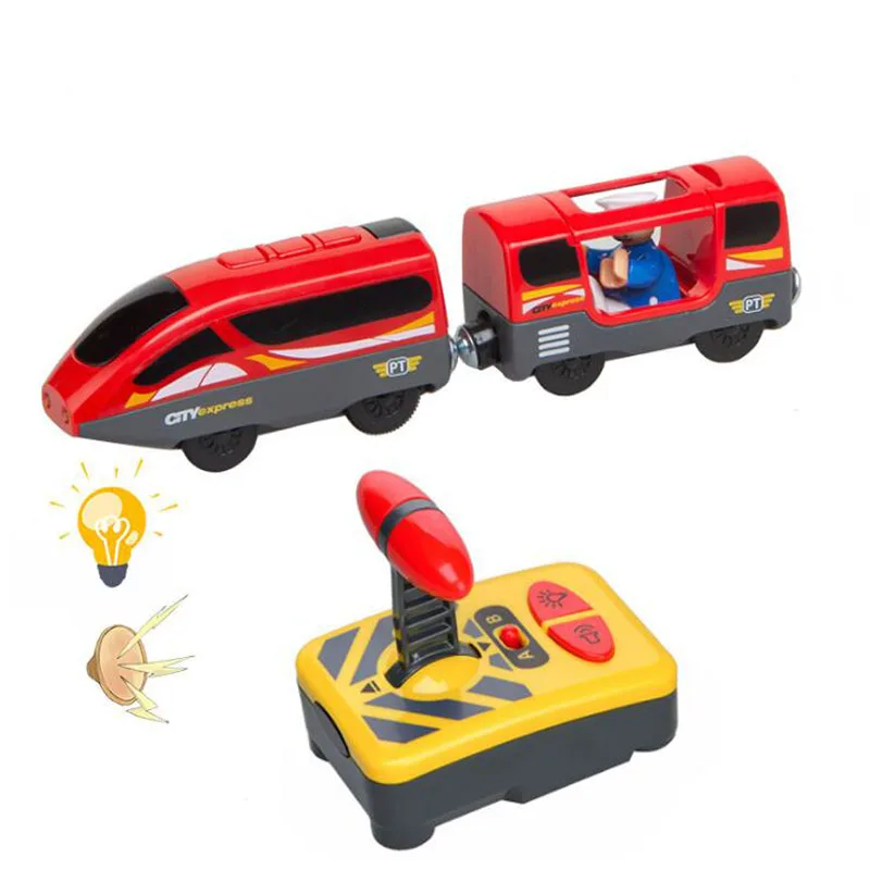 Electric Train Set Toy Fit for Wooden Railway Track