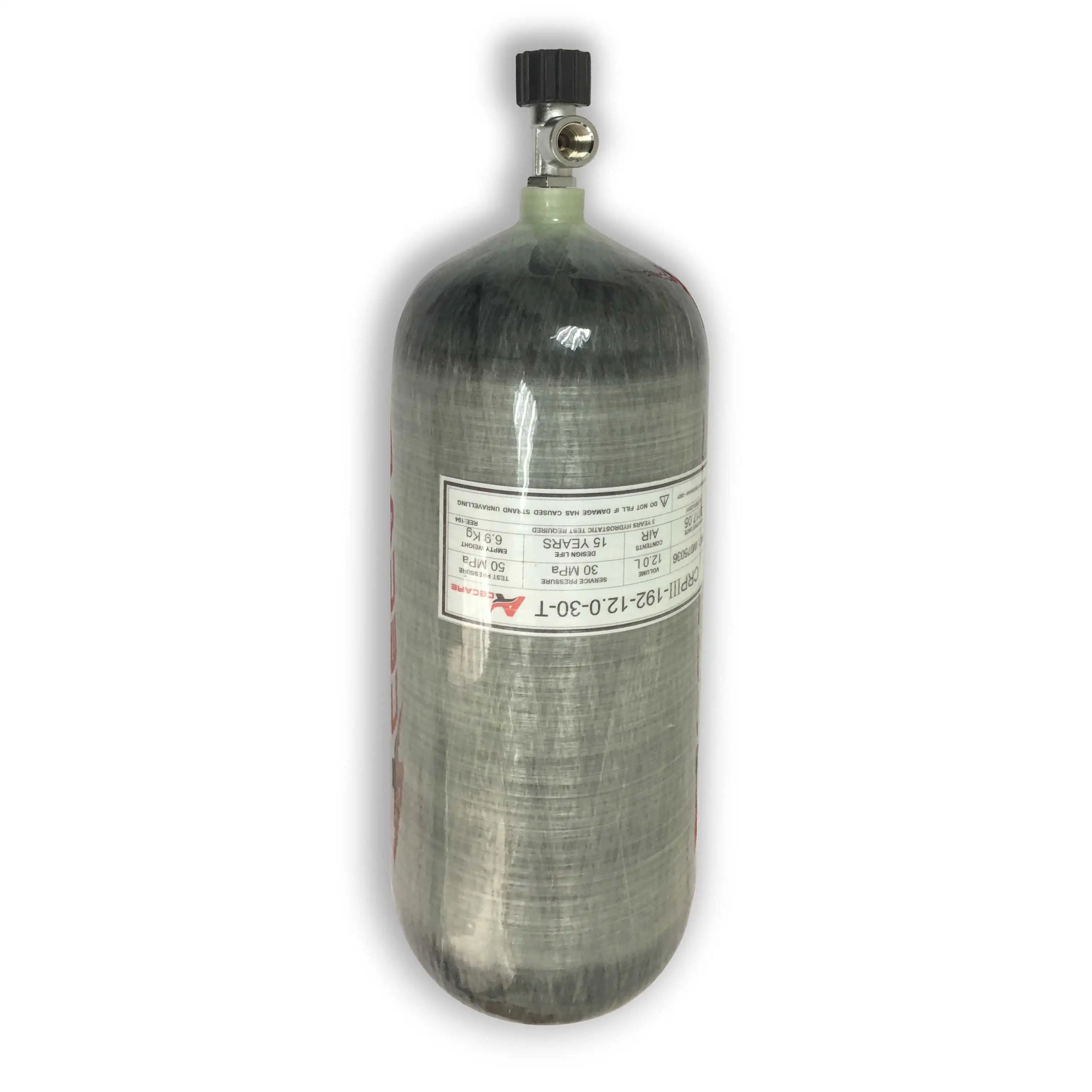 AC31210 цилиндр высокого давления Pcp 12L сжатого воздуха цилиндры из углеродного волокна 4500PSI для пневматическая винтовка Кондор Pcp Acecare