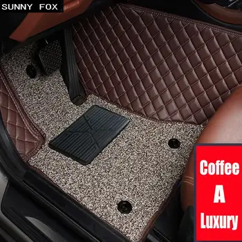 

Car floor mats for Audi Q7 SUV 5D ZHAOYANHUAized waterproof anti skid foot case car-styling rugs carpet liners(2006-)