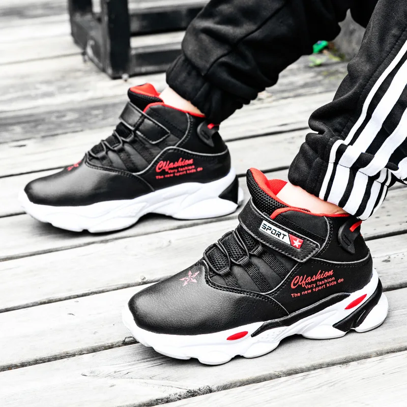 

Autumn & Winter Children Basketball Shoes BOY'S Girls Young STUDENT'S Small CHILDREN'S Big Boy Training Athletic Shoes Hight-top