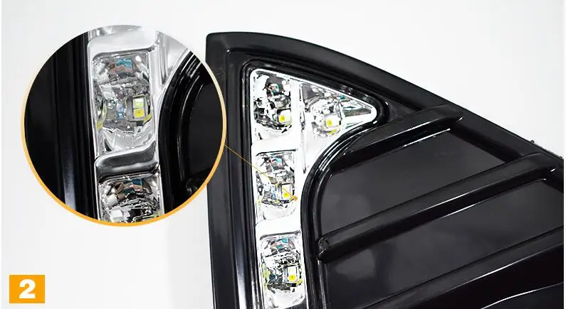 СВЕТОДИОДНЫЙ Автомобильный DRL Дневной ходовой свет бампер передняя противотуманная фара с затемнением стиль реле для Ford Focus 3 MK3 2012 2013