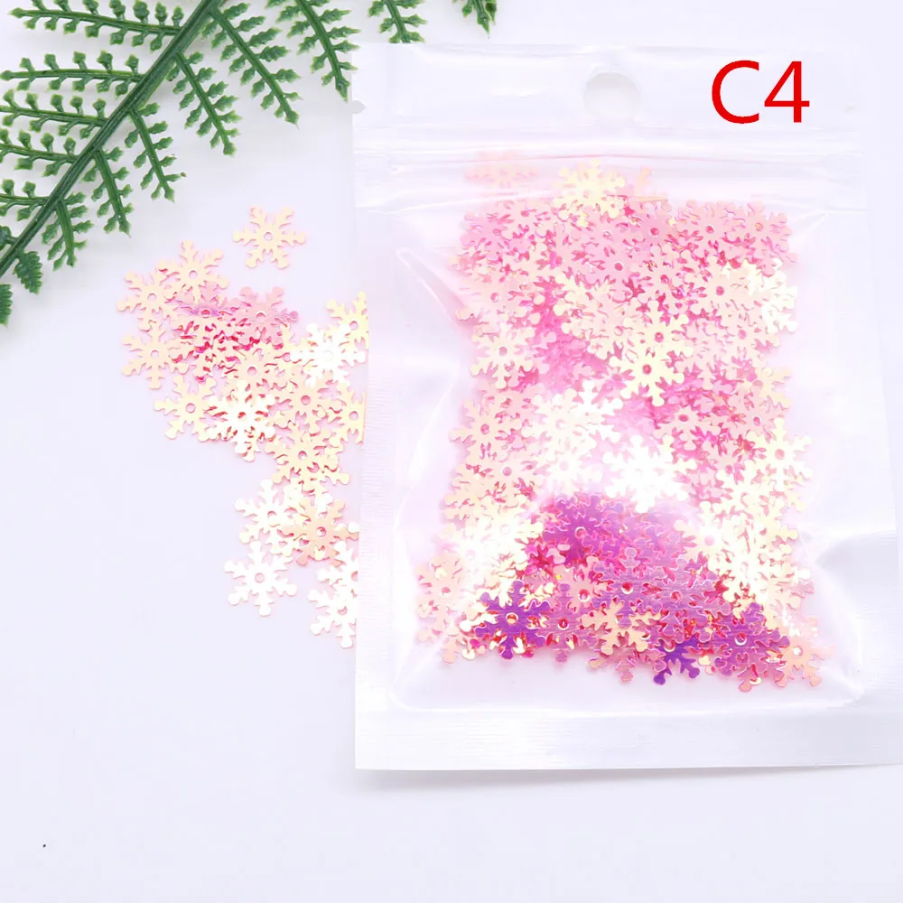 10mm Snowflake Pvc Sequins Christmas Dress Slime Mobile Phone Shell Filled With Diy Accessories Clothing Materials Accessories