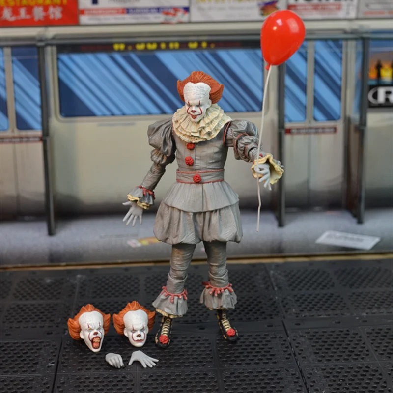 18 см ПВХ аниме фигурка Стивен Кинг это злой Джокер клоун Pennywise модель игрушки игрушка ужас модель для детей подарок