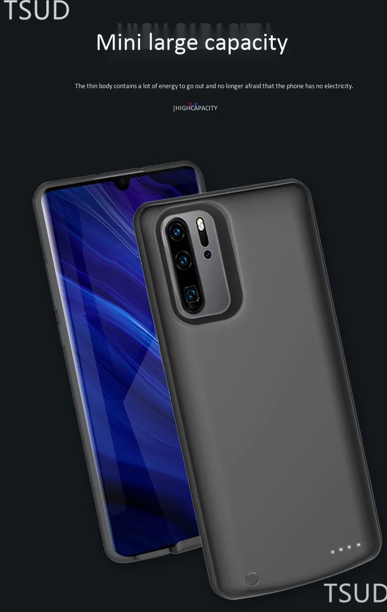 6000 мА/ч чехол для зарядки аккумулятора высокой емкости для huawei P30 Pro внешний портативный беспроводной зарядный чехол для huawei P30 Pro