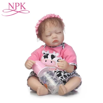 

Baby Doll Toddler Cute Gifts 40CM Reborn Doll Full Body Silicone Lifelike Baby-Reborn Girl Doll With Cute Hat Special Gifts