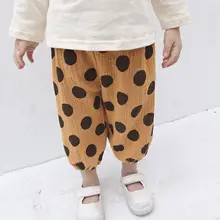 Kaiity2019 Весна и лето новые продукты Детские однотонные хлопковые льняные да Бо Диан противомоскитные штаны-фонарики в Корейском стиле